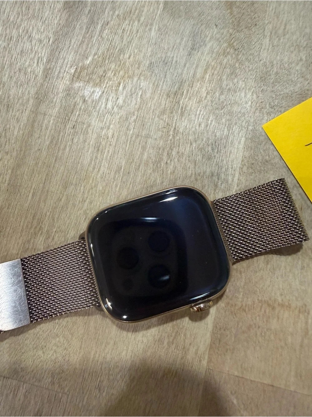 Apple Watch with Rose Gold Mesh Milanese Band